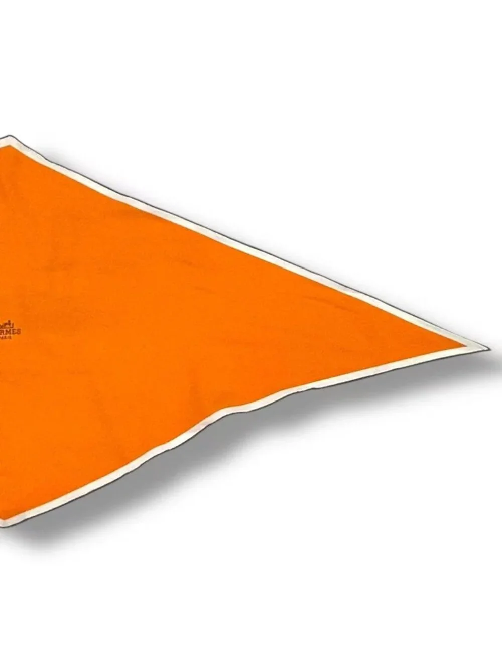 Hermes Diamond Scarf Silk Logo Orange